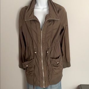 Tan/green utility jacket
